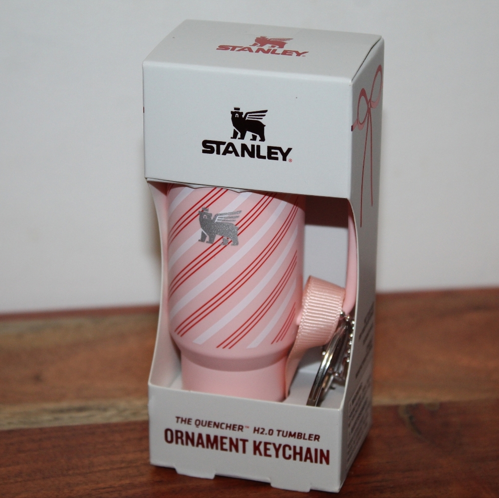 Stanley Pink Ornament Keychain